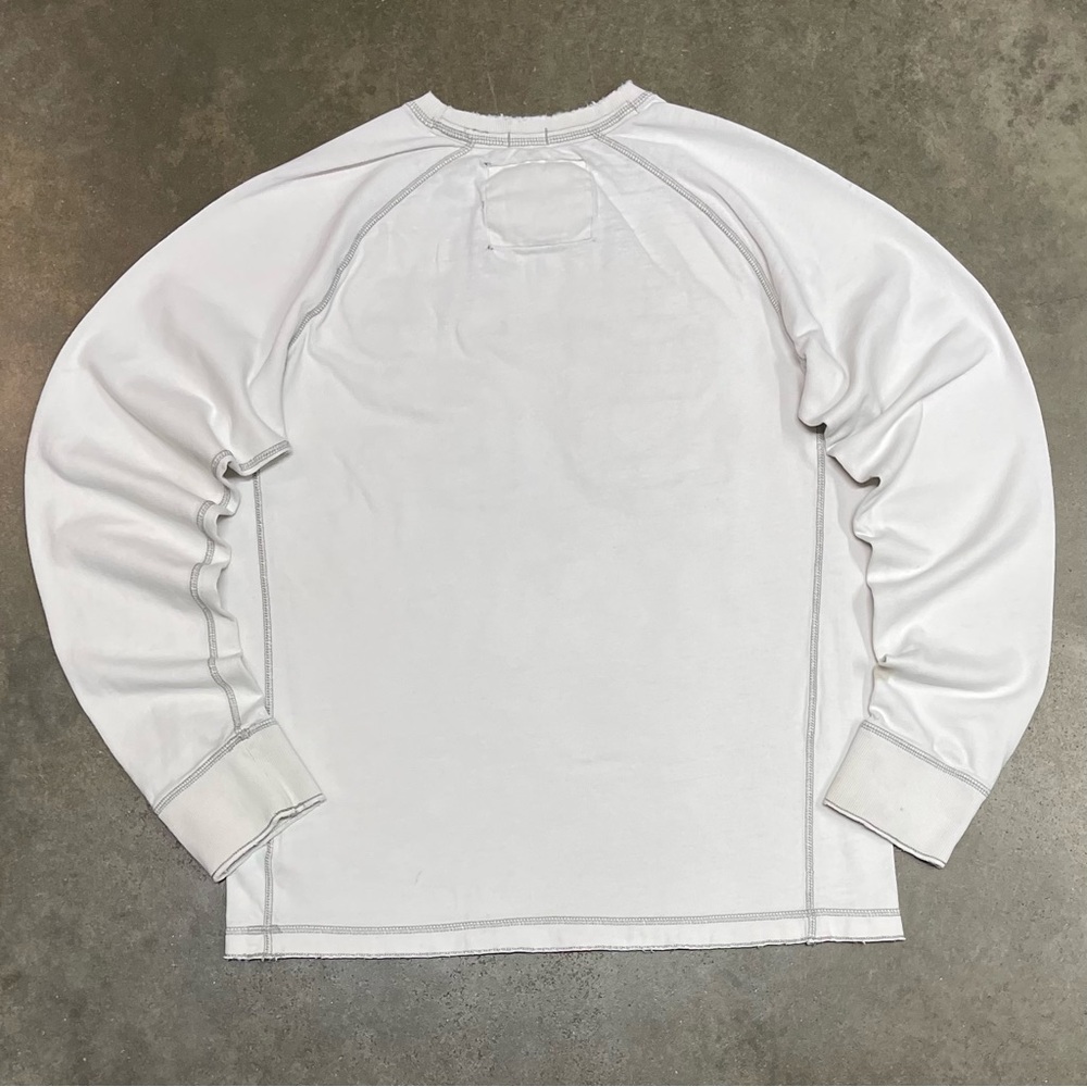 White Long-Sleeve Crewneck Shirt with Red 92 Graphic - Picture 4 of 10